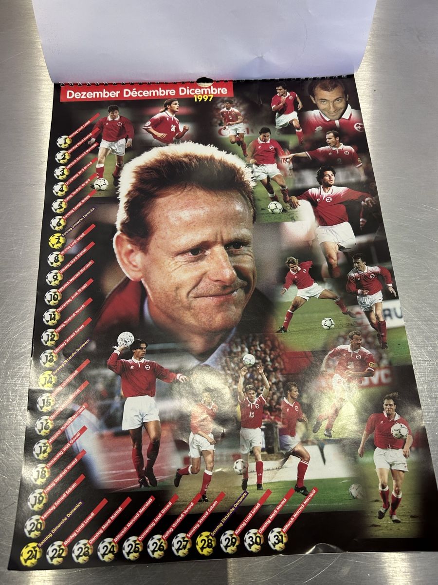 Calendari: Alter Kalender Schweizer Nationalmannschaft 1997 – Usato da Bern venduto da spraydose 4