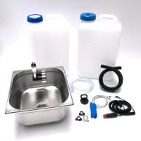 12V Camping Spüle Set 354x325x150mm 19L