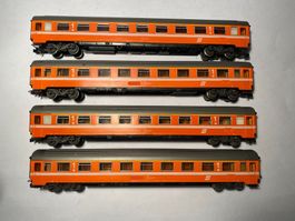 Märklin 4x Personenwagen 1. Kl. EUROFINMA Orange ÖBB, AC