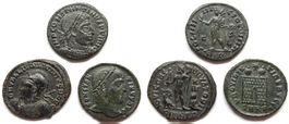 lot 3 römische münzen (4 Jhr n. Chr) : Constantine I, Licini