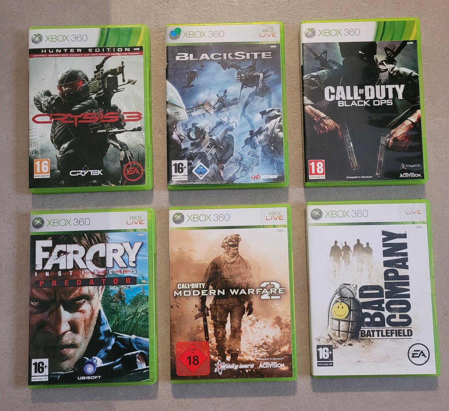 Spiele: 6x X-Box 360 Games – Gebraucht aus Uezwil von -Retrogames-
