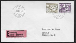 1949 Exp./FDC BERN Technik/Landschaft portogerecht ab 1.-