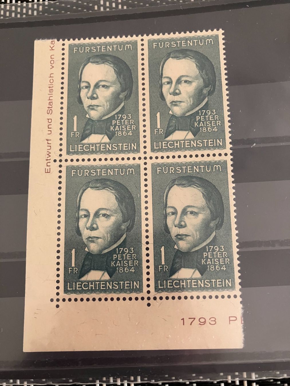 Tutti i francobolli: LIECHTENSTEIN Viererblock 1964  Peter Kaiser – Usato da Koblenz venduto da Markenhimmel