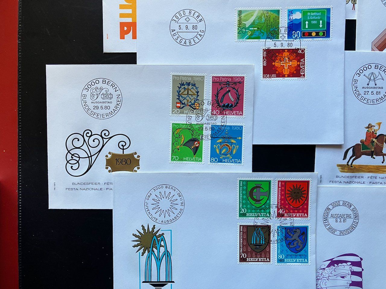 Alle Briefmarken: FDC 1980-82 komplett – Gebraucht aus Nesslau von zueri6 2