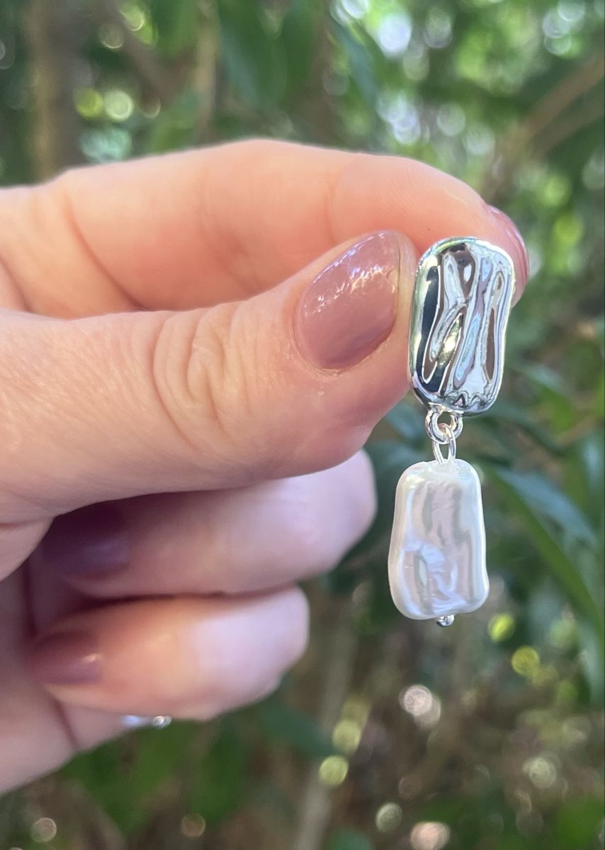 Orecchini pendenti & Orecchini a lobo: Neue Statement-Ohrringe mit Perlmutt-Anhänger 3.5cm – Nuovo e nell'imballaggio originale da Möhlin venduto da mil_h55x 1