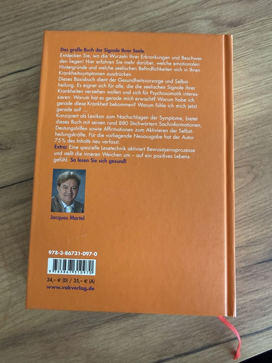 Libri: Mein Körper Barometer der Seele - Jacques Martel Buch – Nuovo (secondo la descrizione) da Schlieren venduto da NM_Nici 1