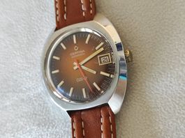 CERTINA DS2  Vintage Uhr, läuft, seltenes Bronze Zifferblatt