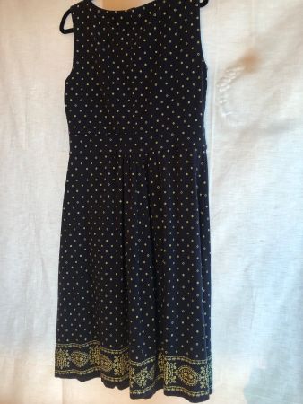 1 Kleid Marke Lands‘End Grösse S blau mit Tupfen