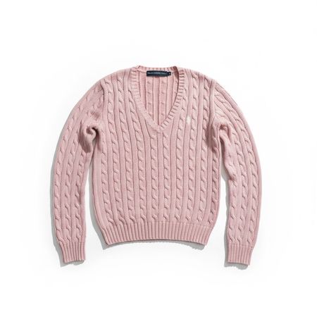 Pull en maille Torsadé Rose Ralph Lauren Col V - S Femme #18