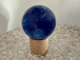 Schmelz-Quarz Kristall blau Kugel