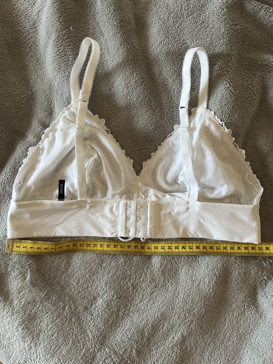 Top: Triangle Bra Kiabi White Lace Front Lace-up Size S – Nuovo (secondo la descrizione) da Chêne-Bougeries venduto da Seetooyoo 9