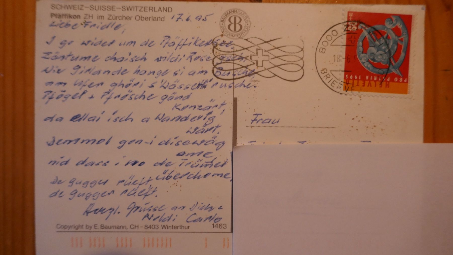 Cartoline postali: Pfäffikon ZH – Usato da Oberriet SG venduto da ret_7j2k 1