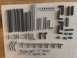 Lego Technik runde Lochbalken grau LotX