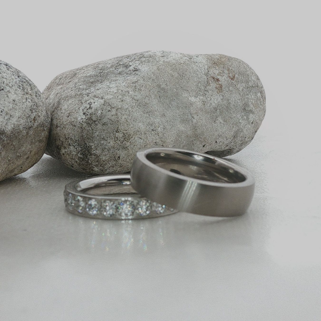Olga Ribler Bagues: Edelstahl  & Titanium Ring Set Grösse 58 – Neuf (Voir description) à Luzern par Schmuckoutlet 6