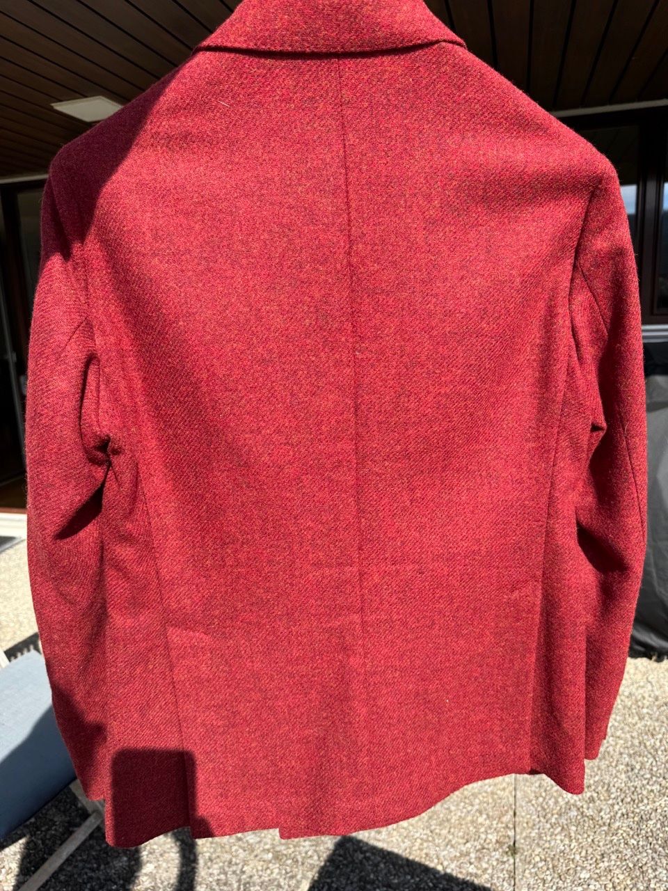 Hackett Giacche: Hackett Jacket / Sakko, Doppelreiher, Tweed Korallrot – Usato da Schlieren venduto da Timsonsan 4