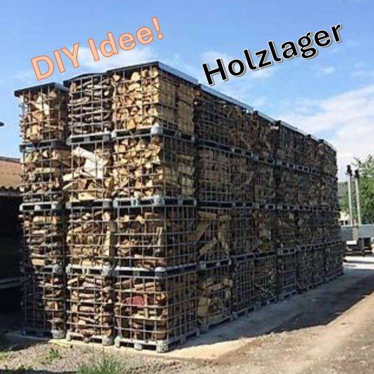 Gitter & Roste: Holzlager mit IBC Gitter – Gebraucht aus Amriswil von Renergie 2