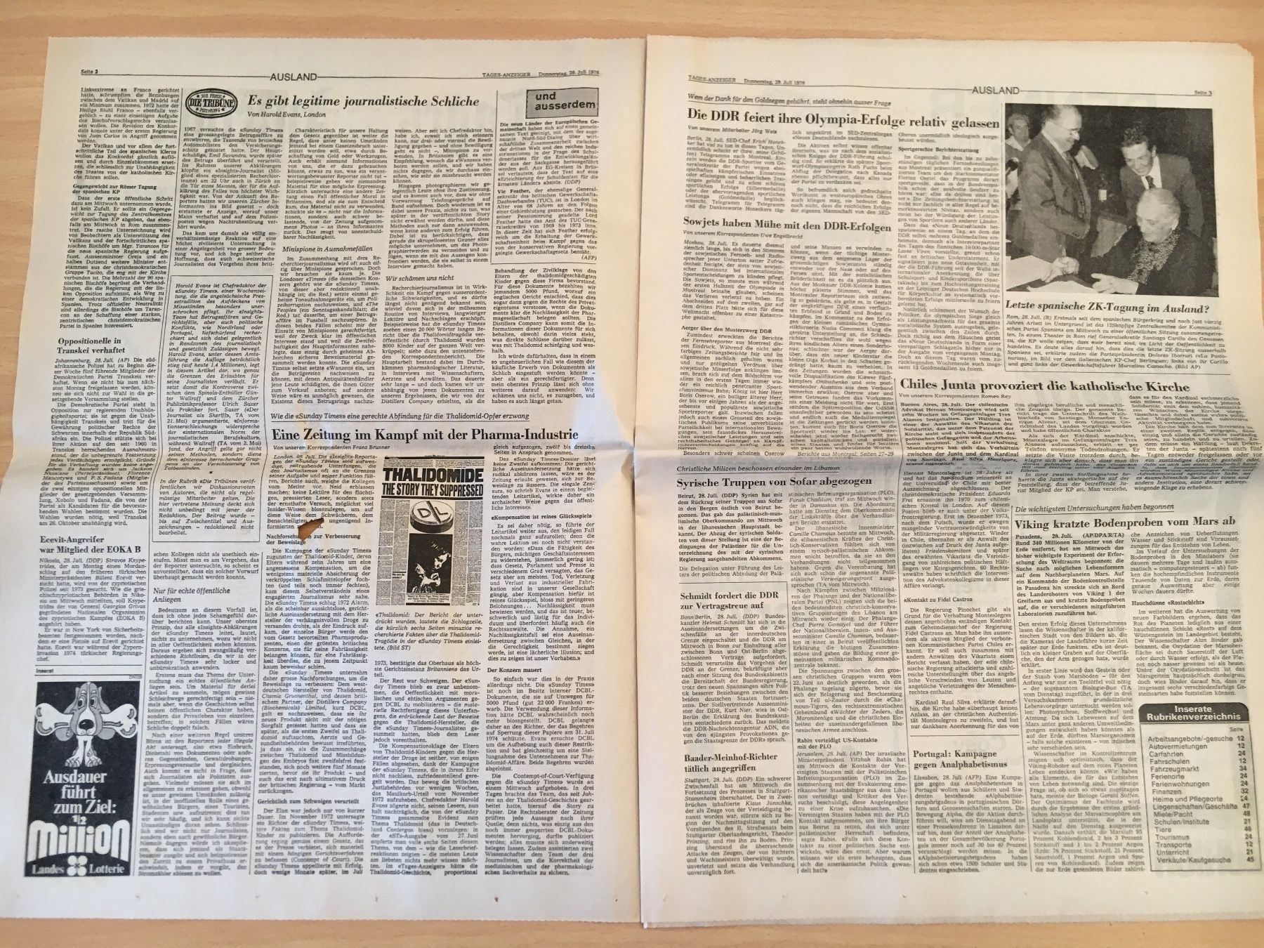 Riviste & Magazine: Tagesanzeiger vom 29. Juli 1976 – Usato da Luzern venduto da Jiggy_8898 1