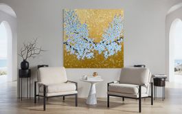 „Spring Delight" XXL  Kunst in Gold 