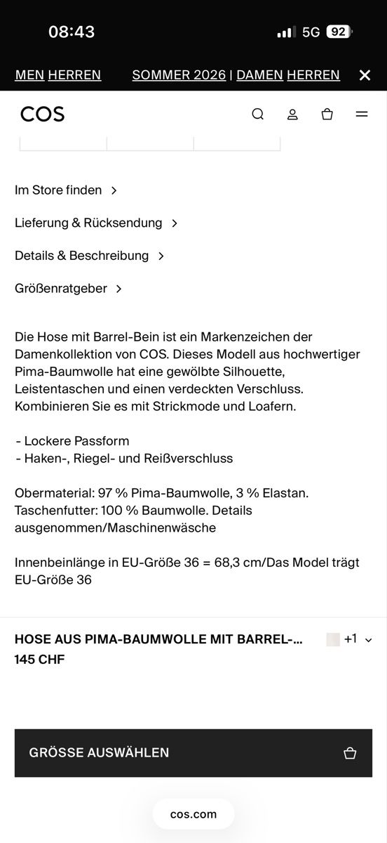 Cos Pantaloni:  COS Baumwollhose Gr. 36 Neu – Nuovo e nell'imballaggio originale da Allschwil venduto da oza_28jw 3