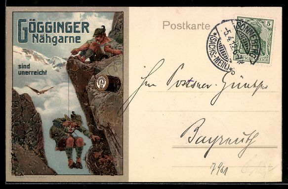 Articoli pubblicitari: Gögginger Nähgarne, Bergsteiger hangel – Usato da Berlin venduto da bartko-reher
