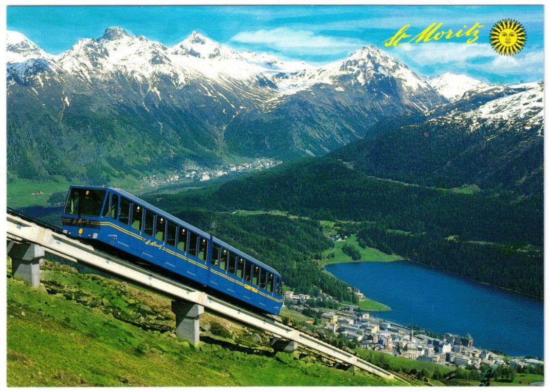 Cartoline postali: St. Moritz - Standseilbahn Corviglia – Usato da Binningen venduto da Mountainrider