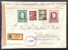 1947 Österreich R- Zensur Brief Hollenstein - Schaffhausen