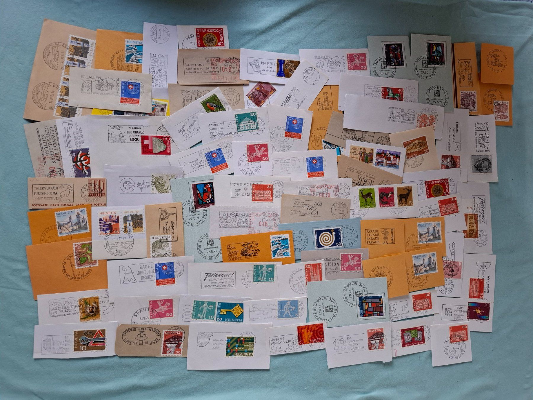 Alle Briefmarken: Briefmarken Schweiz auf Papier – Gebraucht aus kreuzlingen von norgeire73 1