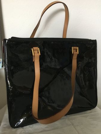 Tasche Faoux Patten Leder- Kunst Lack 36.5cm/30cm/8.3cm, NEU