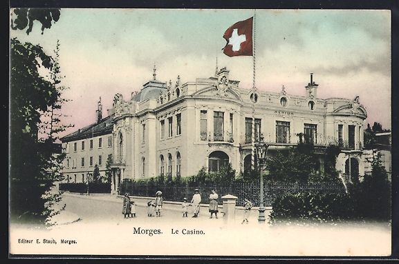 Cartoline postali: AK Morges, Le Casino – Usato da Berlin venduto da bartko-reher