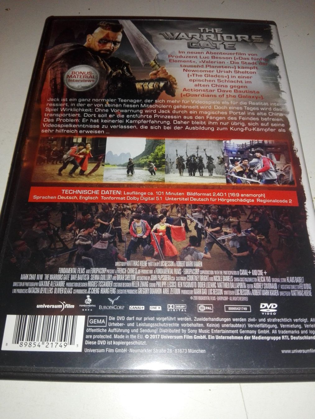 Alle DVDs: The Warriors Gate    (De & Eng)                  ©'2017 – Gebraucht aus St.Gallen von elk2022 3