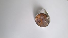 Silberring mit mechanischen Uhrwerk hand made