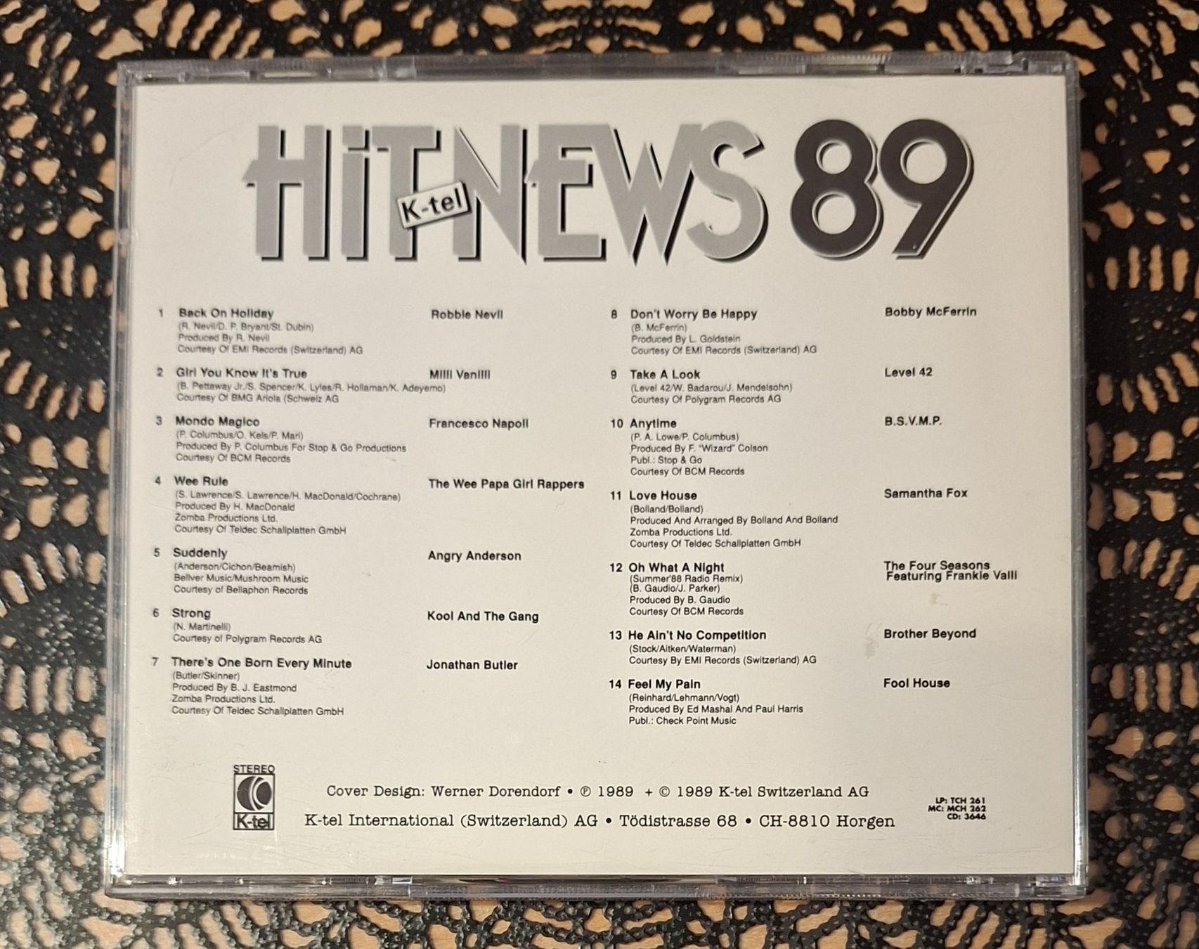CD: Hit News 89, Hit Compilation CD Sampler 1989 – Usato da Schönenberg TG venduto da Gregolino76 1