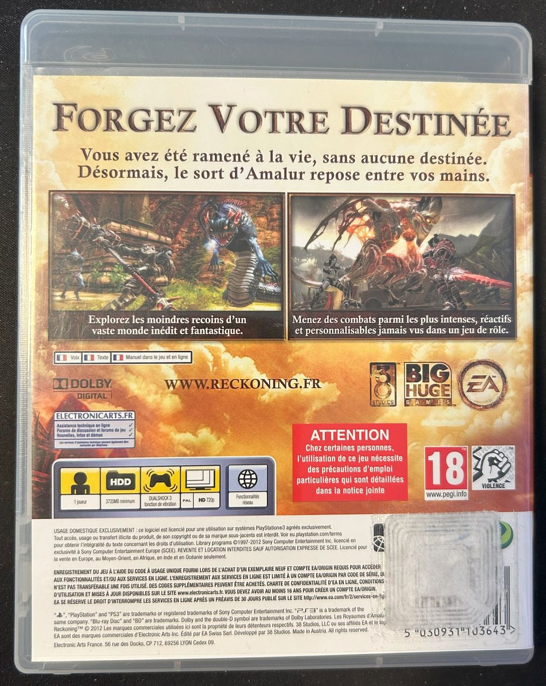 Jeux: PS3 game "Reckoning" – D'occasion à Corminboeuf par Ld6NVToZQe 1