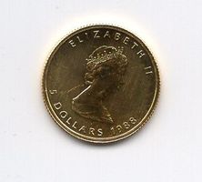 (1795) Kanada, ⅒ Unze, 5 Dollar, Maples, Gold, stgl
