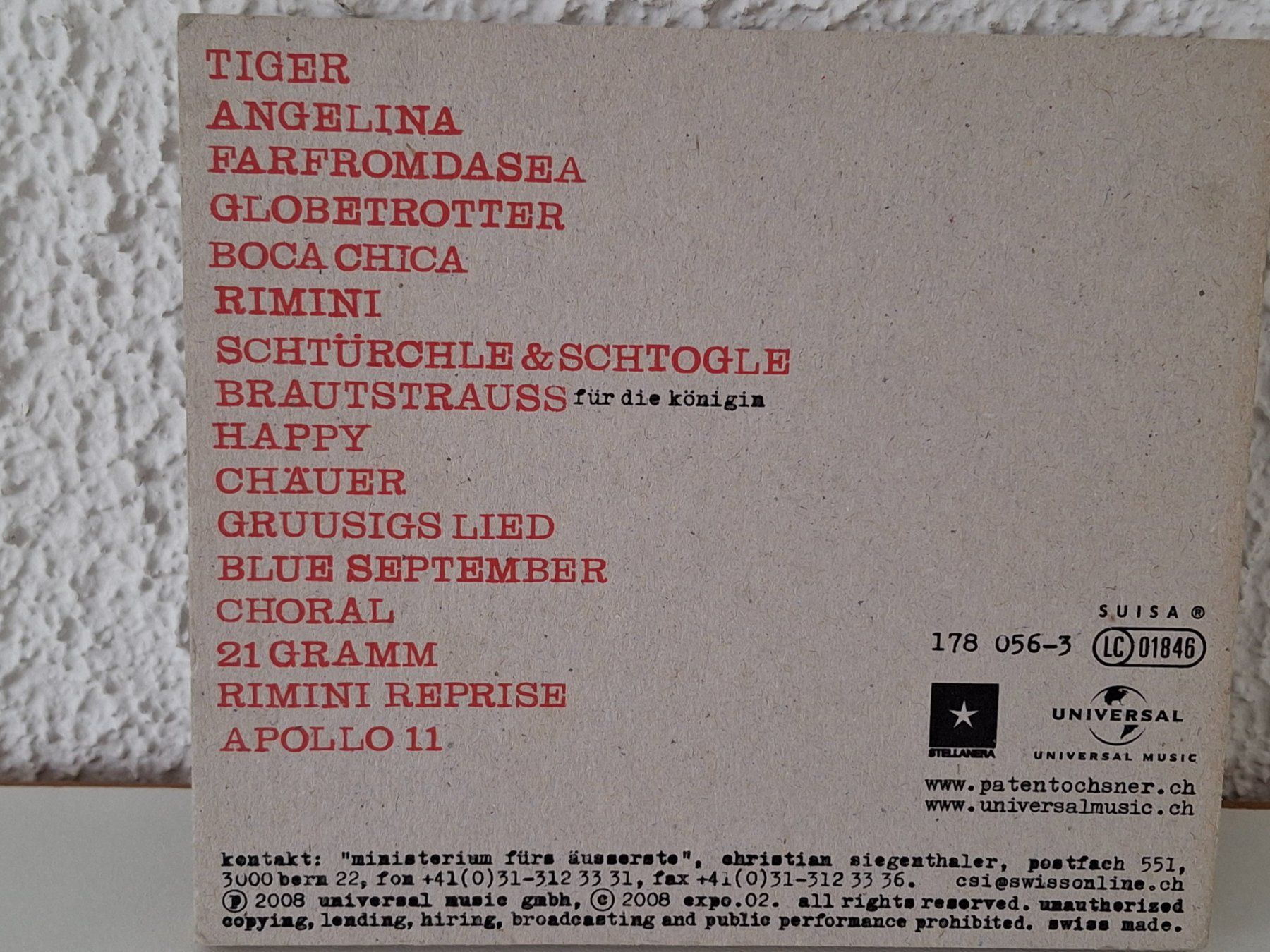 CD: CD Patent Ochsner -  "The Rimini Flashdown" – Usato da Aarberg venduto da Jackup1 1