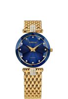 🇨🇭 Damenuhr Jowissa® Gold Blau Strass Luxus Edelstahl NEU