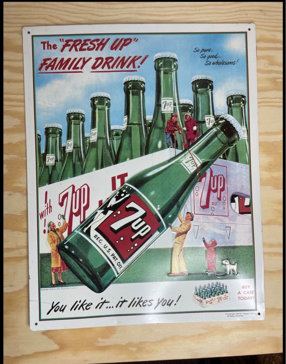 Schilder: 7up Retro Schild – Gebraucht aus Schliern b. Köniz von Trebesch