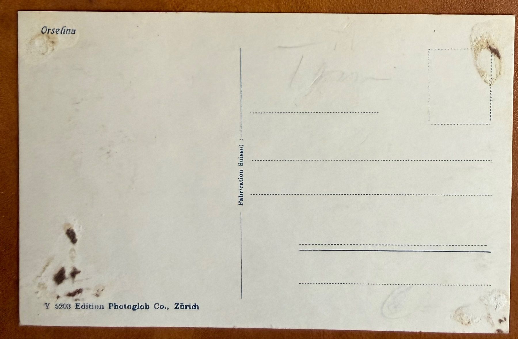 Ansichtskarten: Orselina - Carte ancienne – Gebraucht aus Lutry von Ediego 1