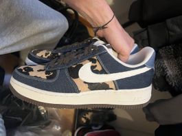 Nike Air Force 1 Low Denim Cow Print Grösse 42 Neu