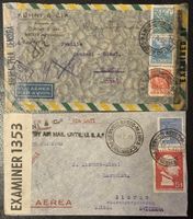 2 Brasilien Luftpost Zensurbriefe Schweiz Via LATI 1941