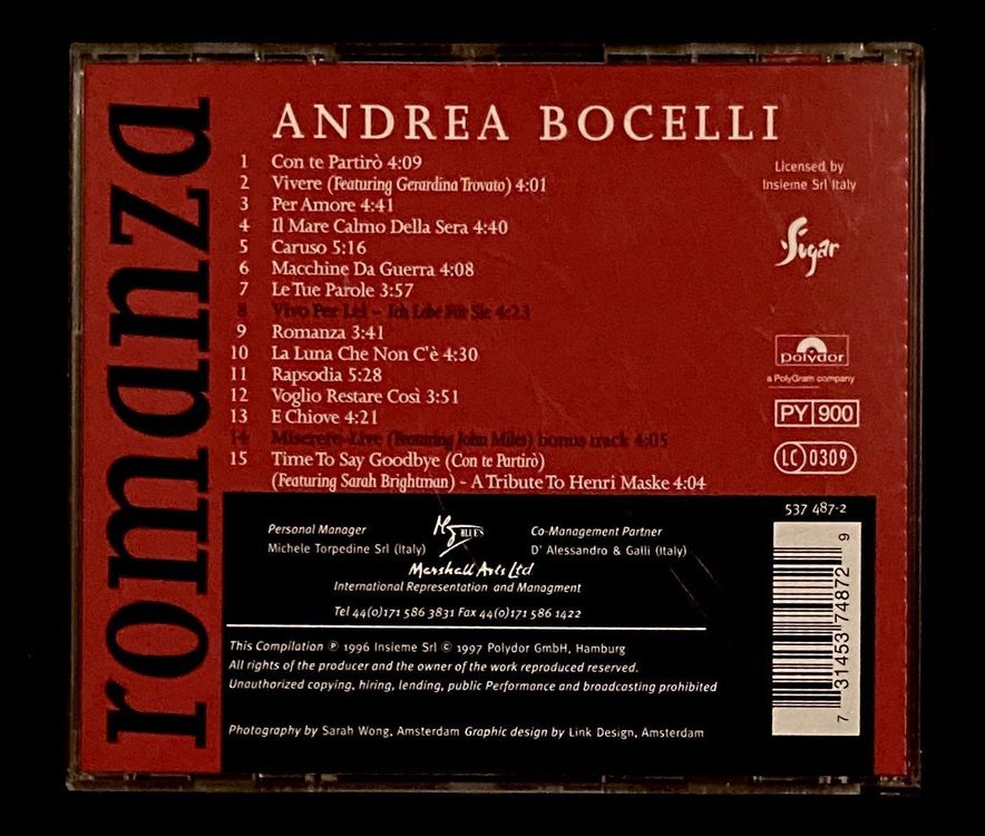 Andrea Bocelli - Romanza CD | Kaufen Auf Ricardo