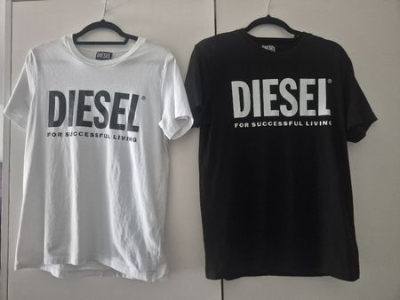 Diesel T-Shirts 2er Set Schwarz Weiss Grösse S. 