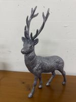 Dekofigur Hirsch in Silber mit Glitter 🦌🦌NEU