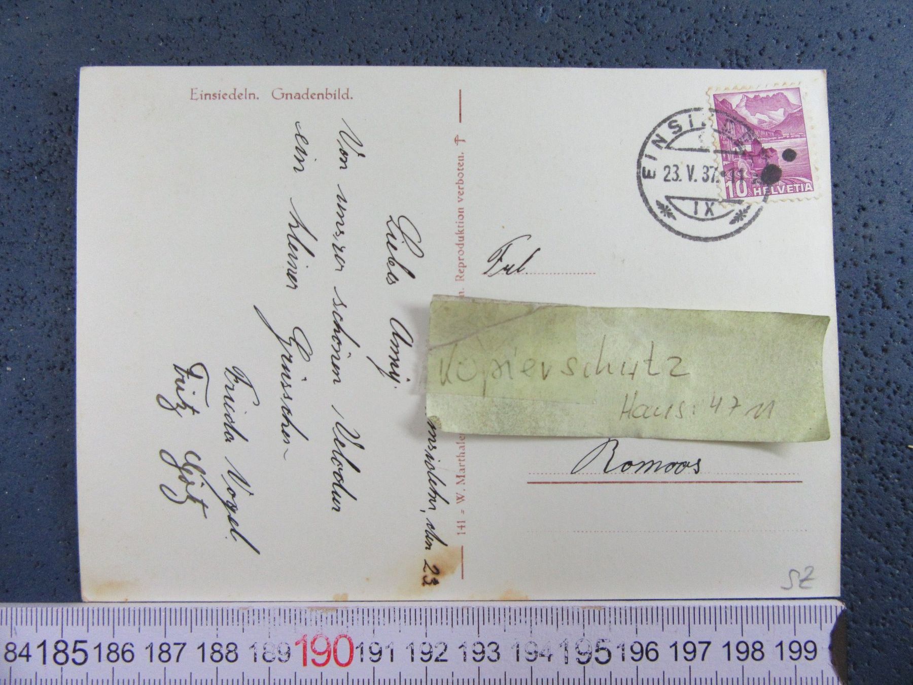 Cartoline postali: EINSIEDELN GNADENBILD 1937 SZ AK – Usato da Ettingen venduto da Hausi4711 1