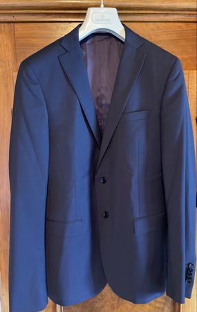 Costume 3 pièces Paoloni bleu marine, veste, pantalon, gilet