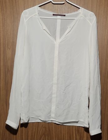 Top en soie blanc Comptoir des Cotonniers T.36 léger 