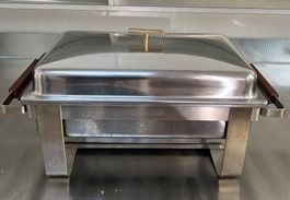 Chafing Dish Edelstahl mit Deckel und Griffen (3 Stück)