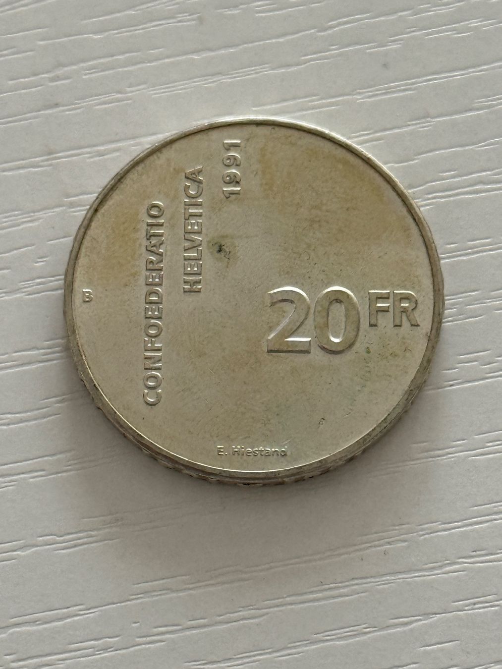 Alle Münzen: 20 Franken 1991  Silber – Gebraucht aus Wallisellen von SWISS_SILVER1 1