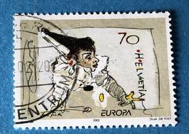 Nr. 1051 Pierrot spielt mit dem Faden GESTEMPELT 2002  