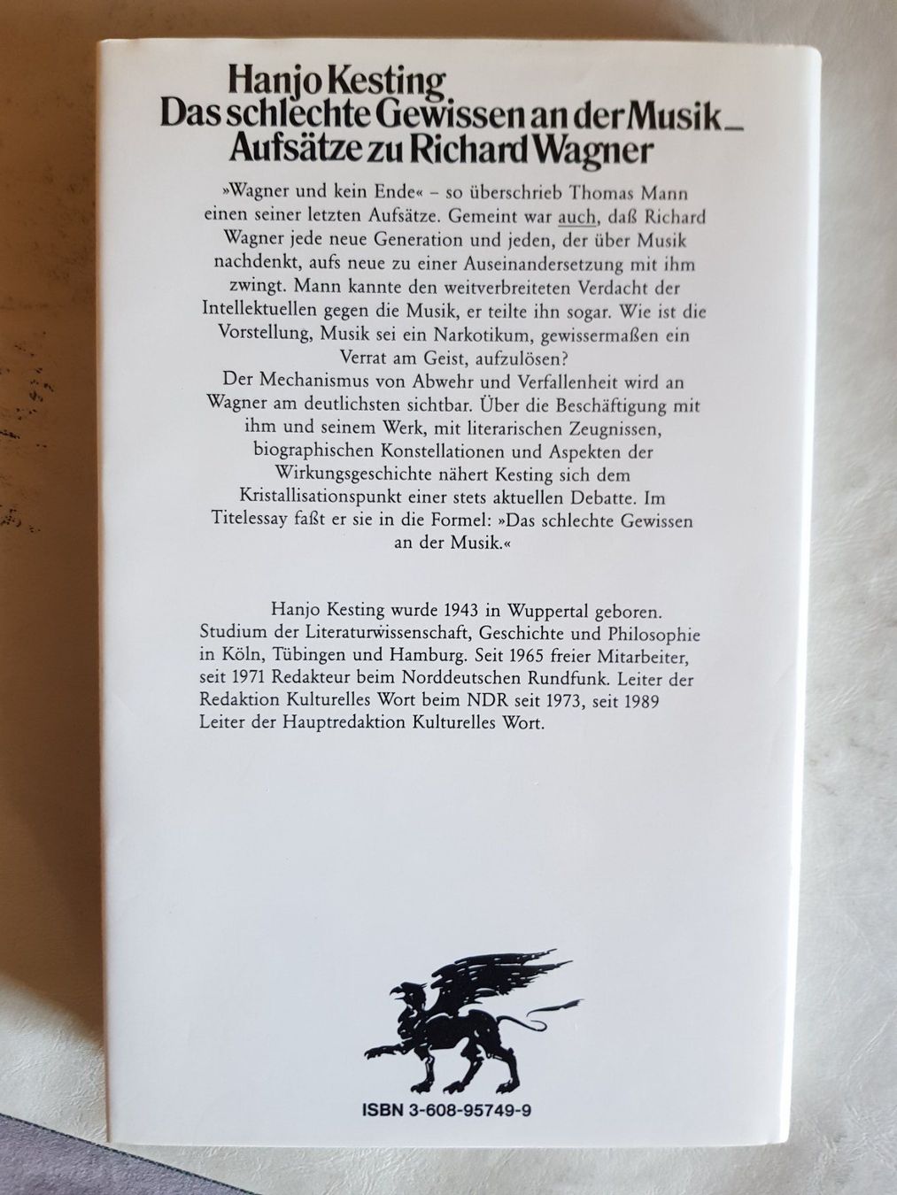Libri: Hanjo Kesting - Aufsätze zu Richard Wagner - 1991 – Usato da Walterswil BE venduto da Lonitti 9